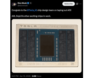 Tesla Inakamilisha AI5 Chip Tape-Out, Imetengenezwa na TSMC na Samsung